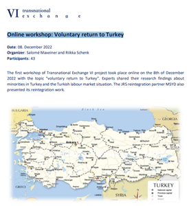 Online workshop: Voluntary return to Turkey